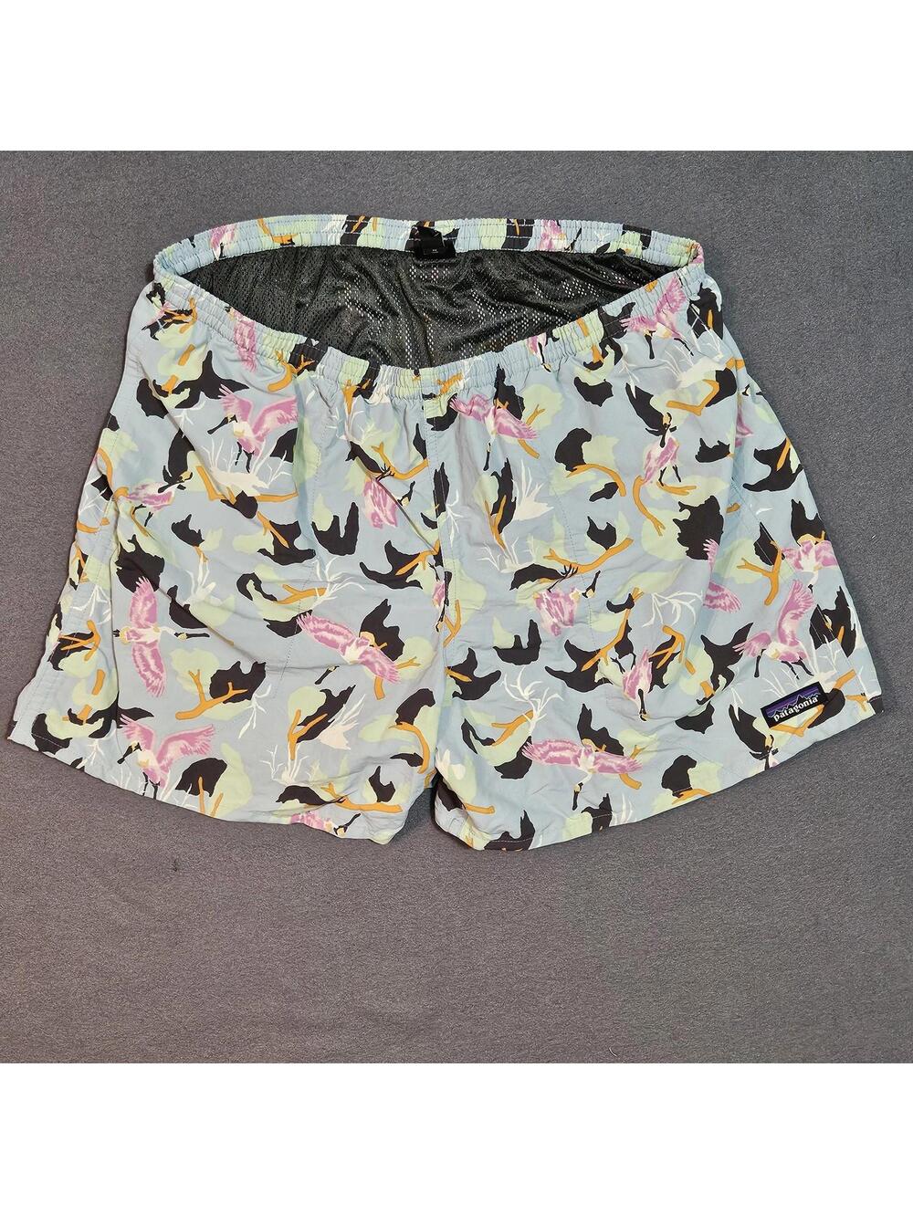 Patagonia Baggies Swim Shorts Mens XL Bird Print Recycled Nylon Quick Dry SP20